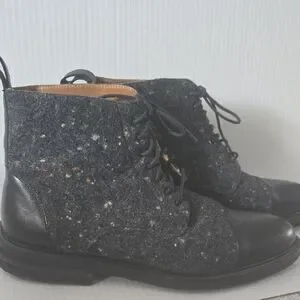 Taft Black and Gray Speckled Boots TAFT The Jack Boot - Grey / Oxblood | Dress Boots | Huckberry main image 2